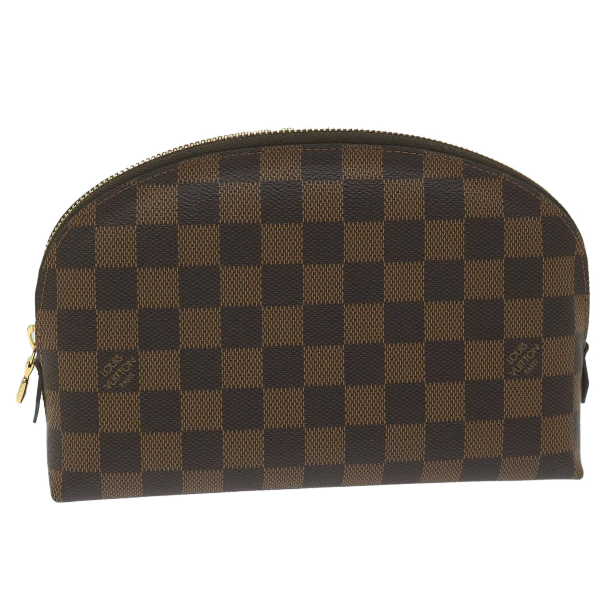 Louis Vuitton Cosmetic Pouch Brown Canvas Clutch Bag
