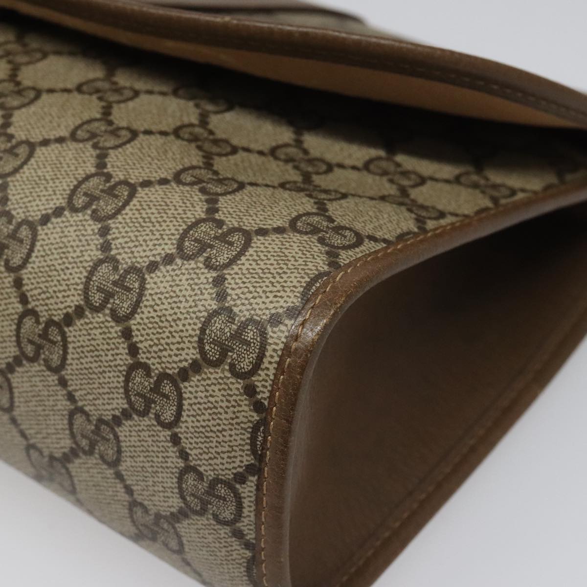 Gucci Sherry Beige Canvas Clutch Bag