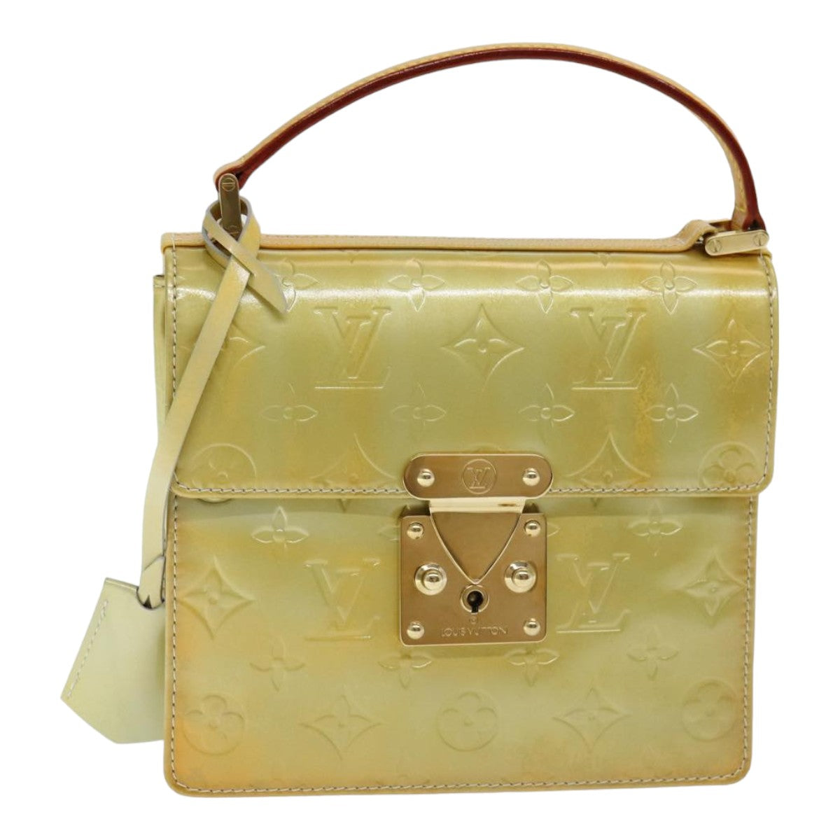 Louis Vuitton Spring Street Khaki Patent Leather Handbag