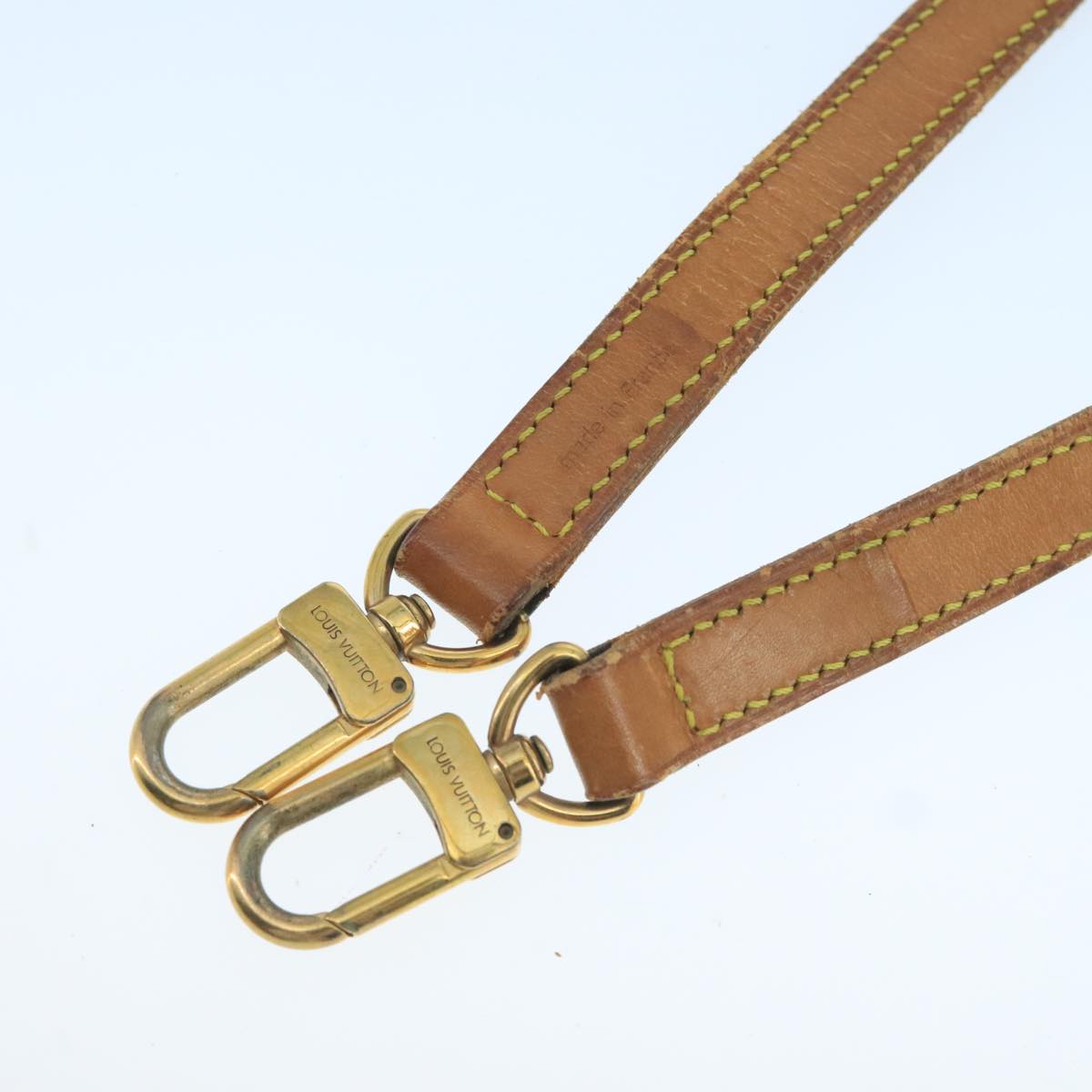 Louis Vuitton Shoulder Strap Beige Leather Bag Jewelry