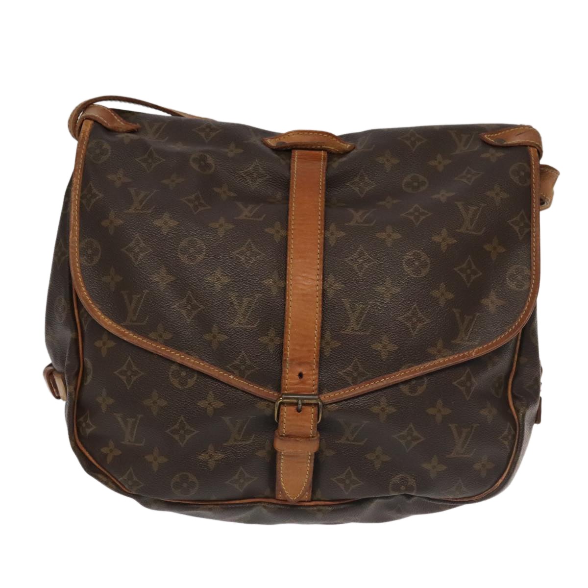 Louis Vuitton Saumur 35 Brown Canvas Shoulder Bag