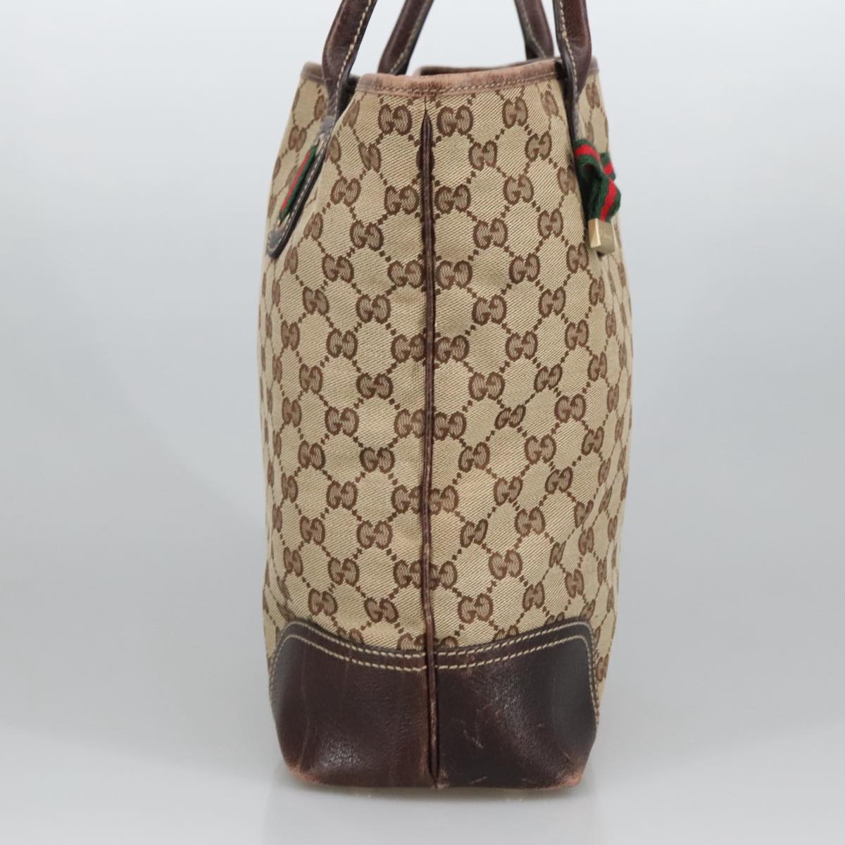 Gucci Sherry Beige Canvas Tote Bag