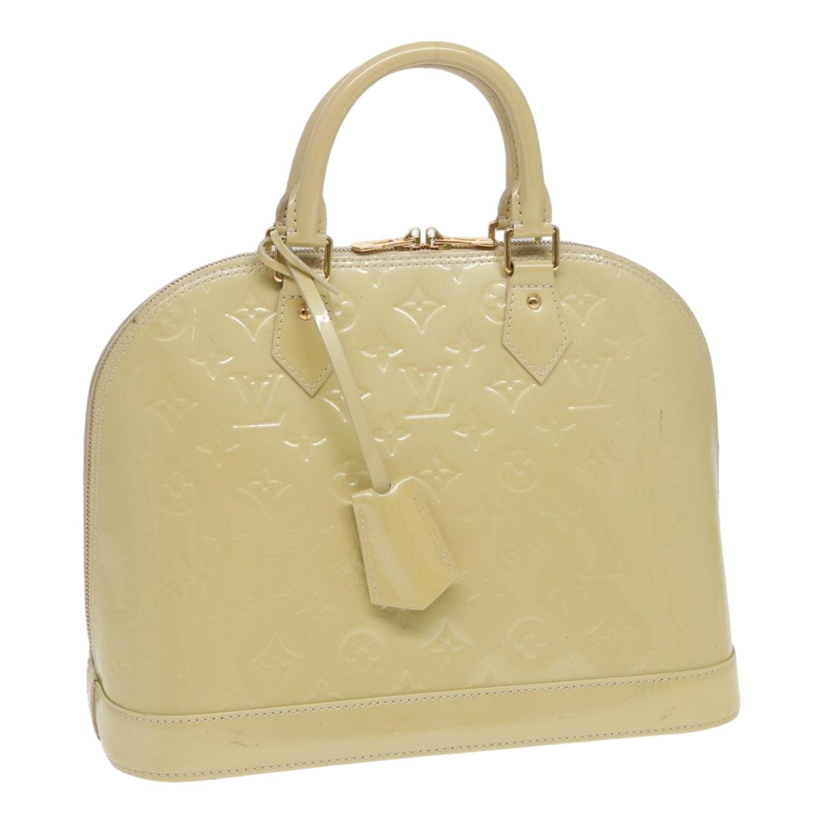 Louis Vuitton Alma Ecru Patent Leather Handbag