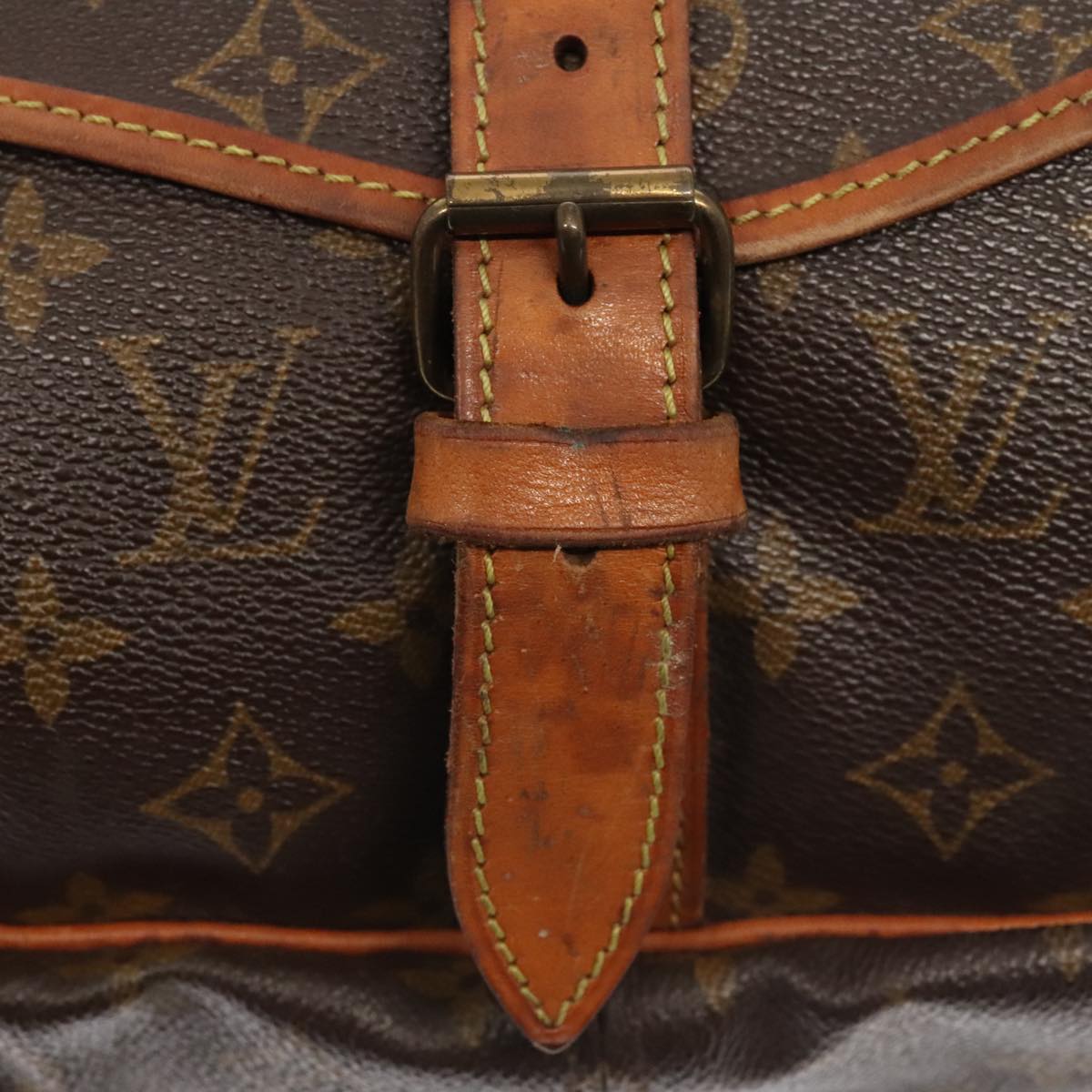 Louis Vuitton Saumur 35 Brown Canvas Shoulder Bag