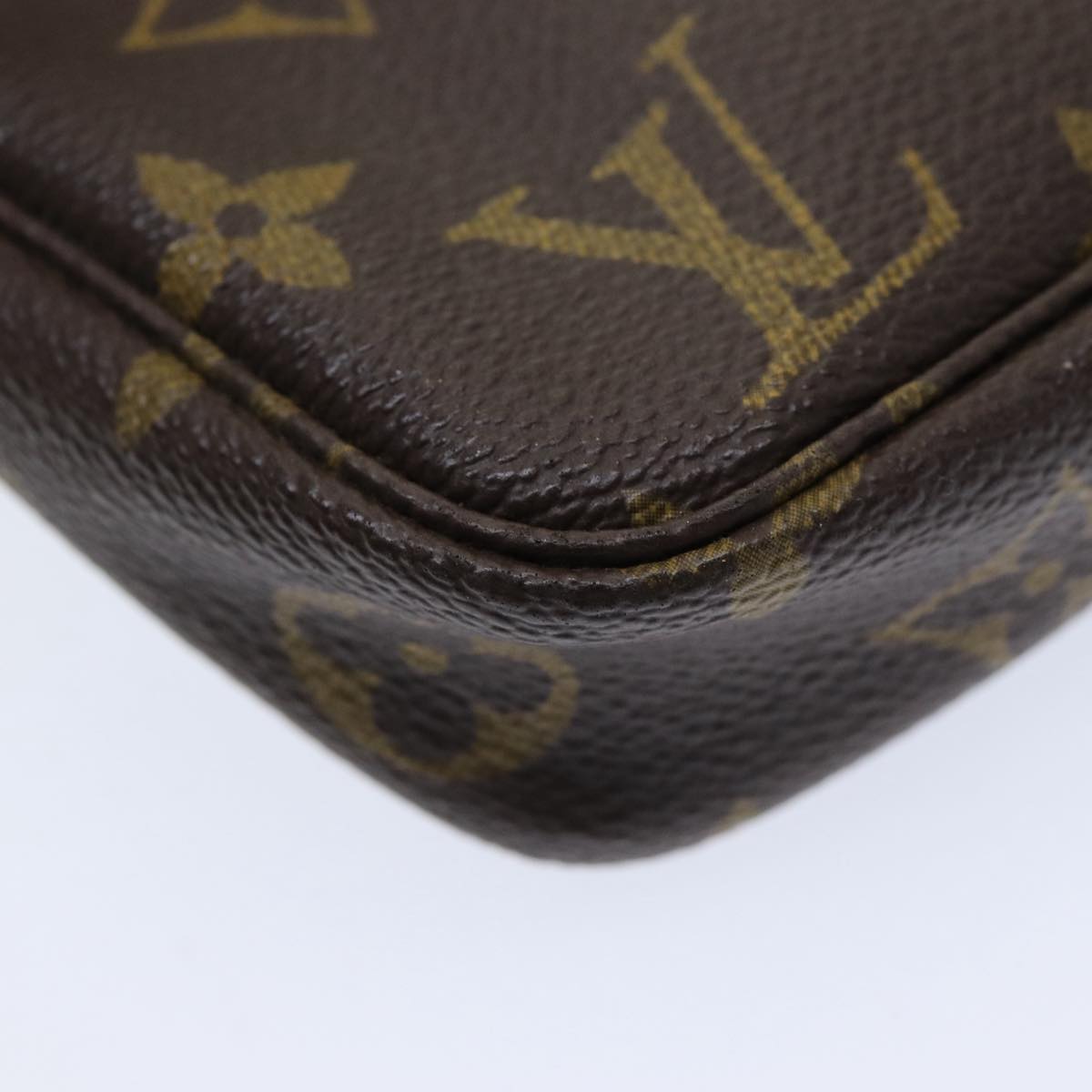 Louis Vuitton Pochette Accessoire Brown Canvas Clutch Bag