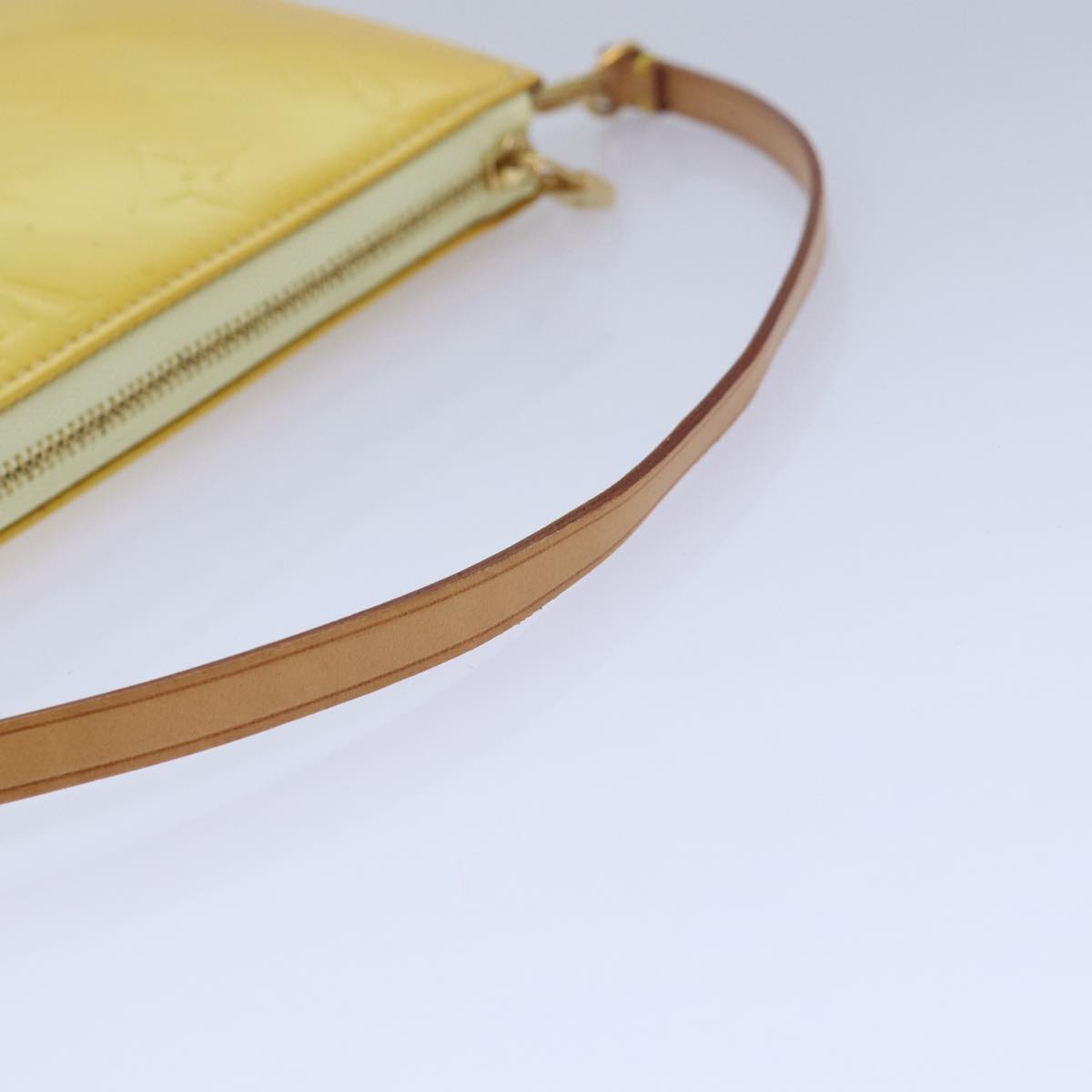 Louis Vuitton Lexington Yellow Patent Leather Clutch Bag