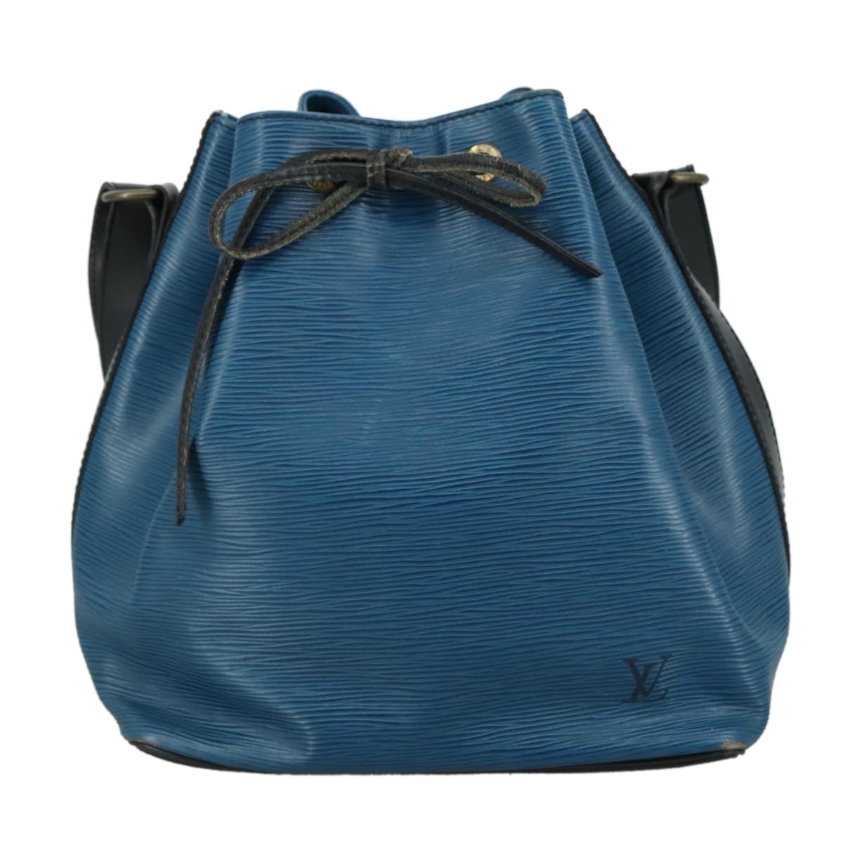 Louis Vuitton Petit Noé Blue Leather Shoulder Bag