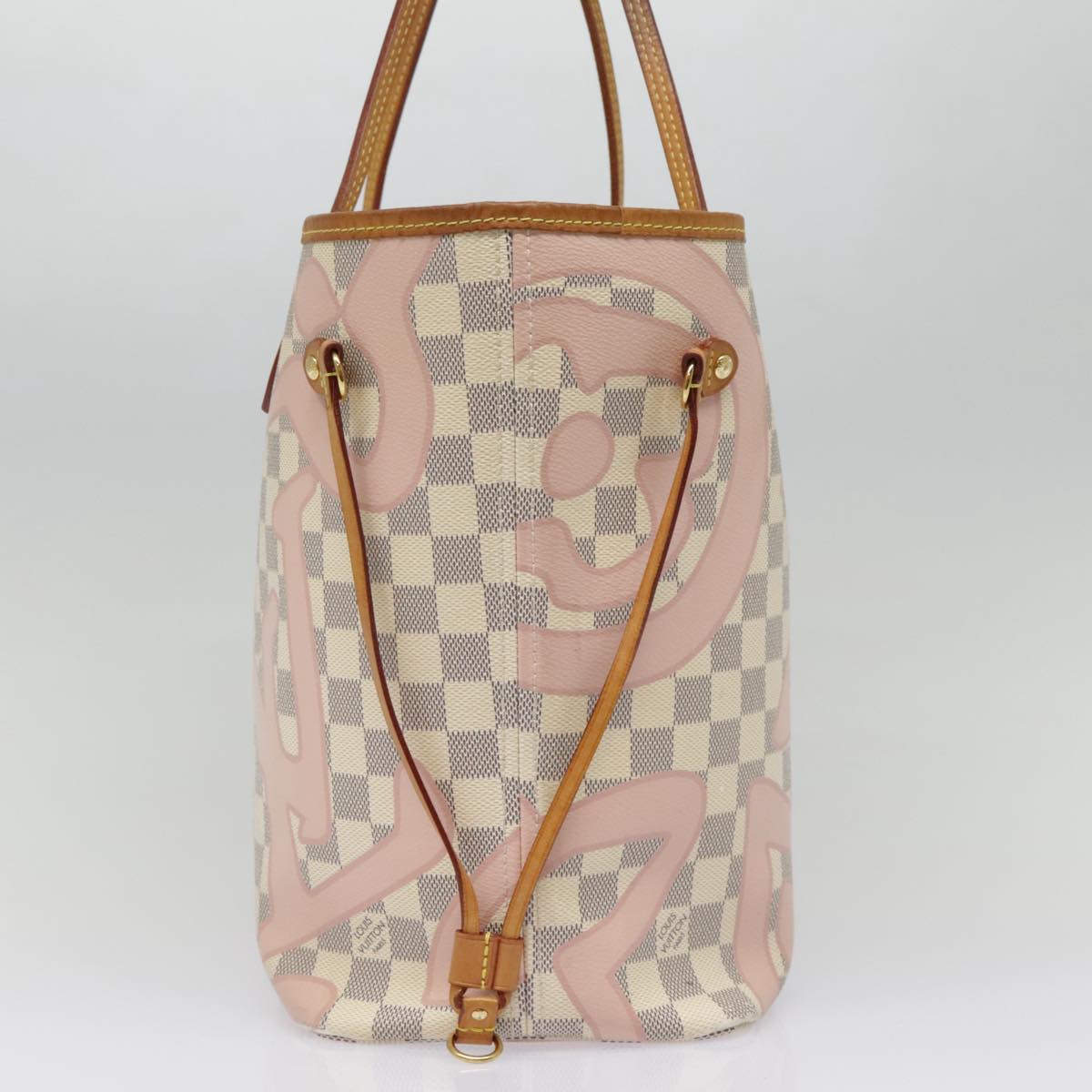 Louis Vuitton Neverfull Mm White Canvas Tote Bag
