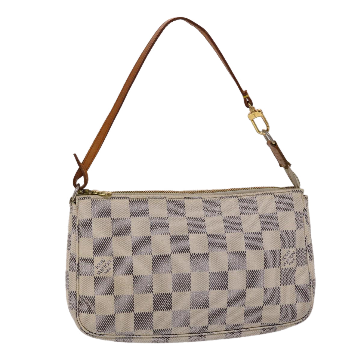 Louis Vuitton Pochette Accessoires White Canvas Clutch Bag