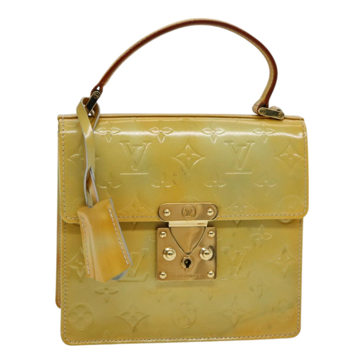Louis Vuitton Spring Street Yellow Patent Leather Handbag