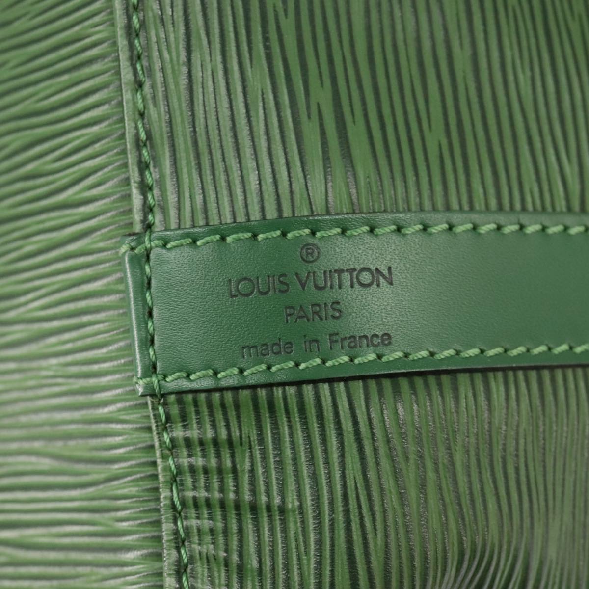 Louis Vuitton Noé Green Leather Shoulder Bag