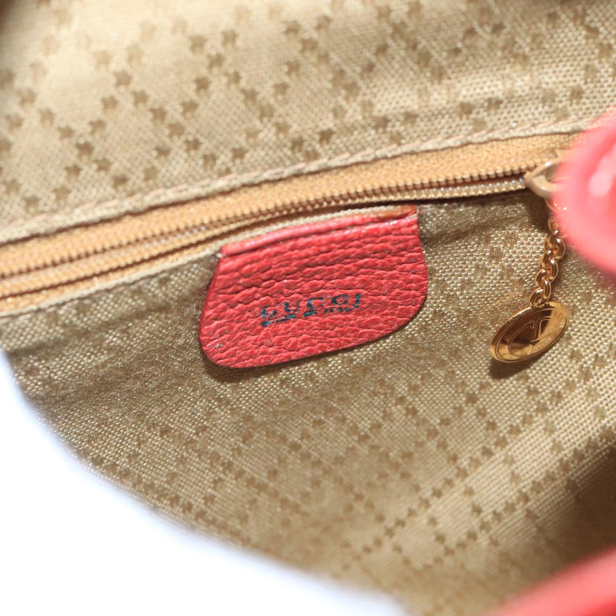 Gucci Bamboo Red Suede Backpack Bag