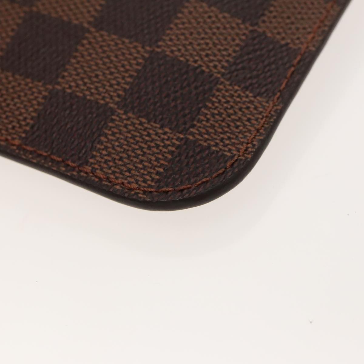 Louis Vuitton Neverfull Pouch Brown Canvas Clutch Bag