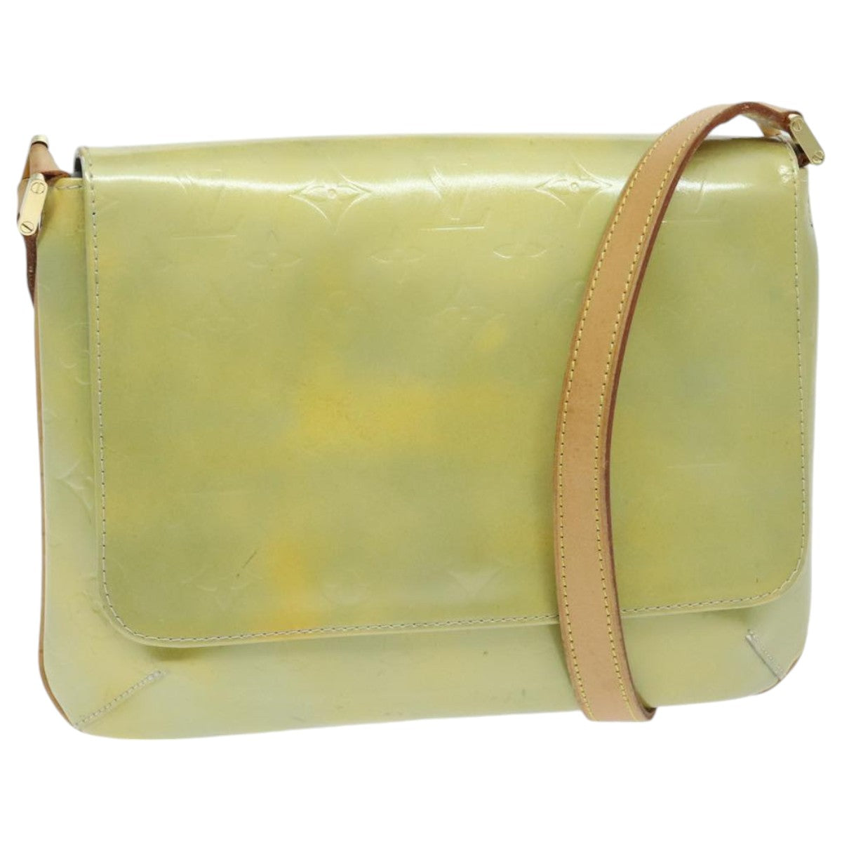 Louis Vuitton Thompson Street Green Patent Leather Shoulder Bag