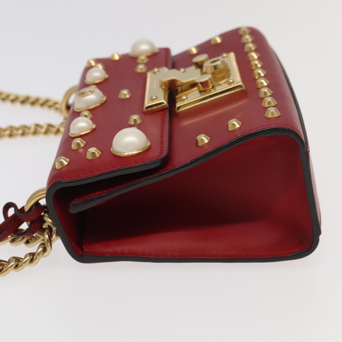 Gucci Padlock Red Leather Shoulder Bag