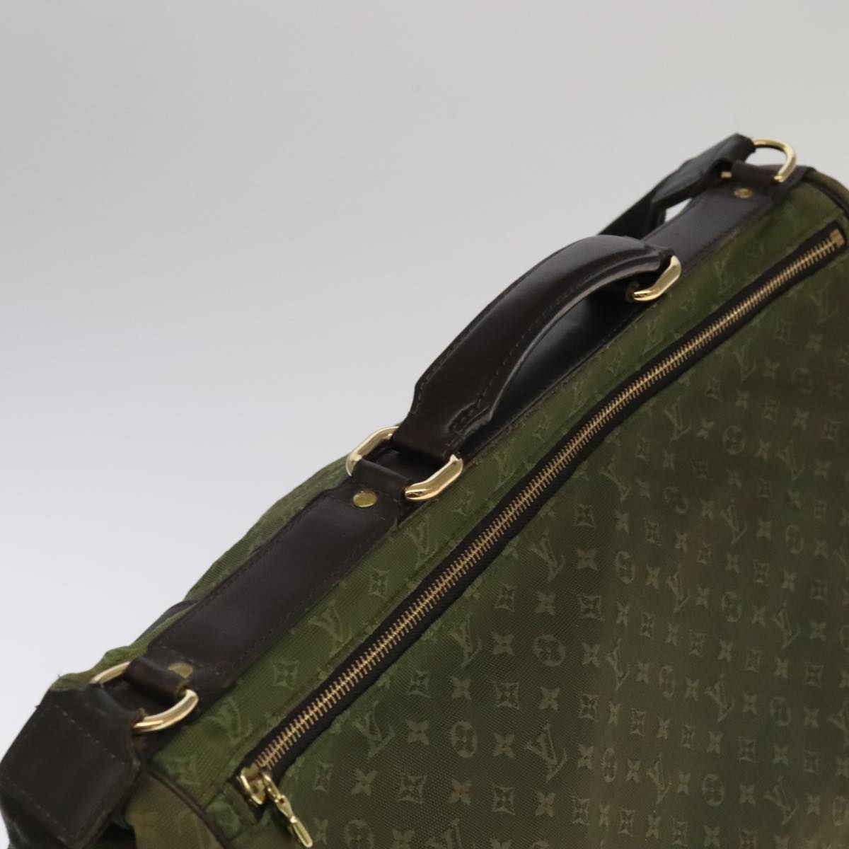 Louis Vuitton Denise Khaki Canvas Shoulder Bag