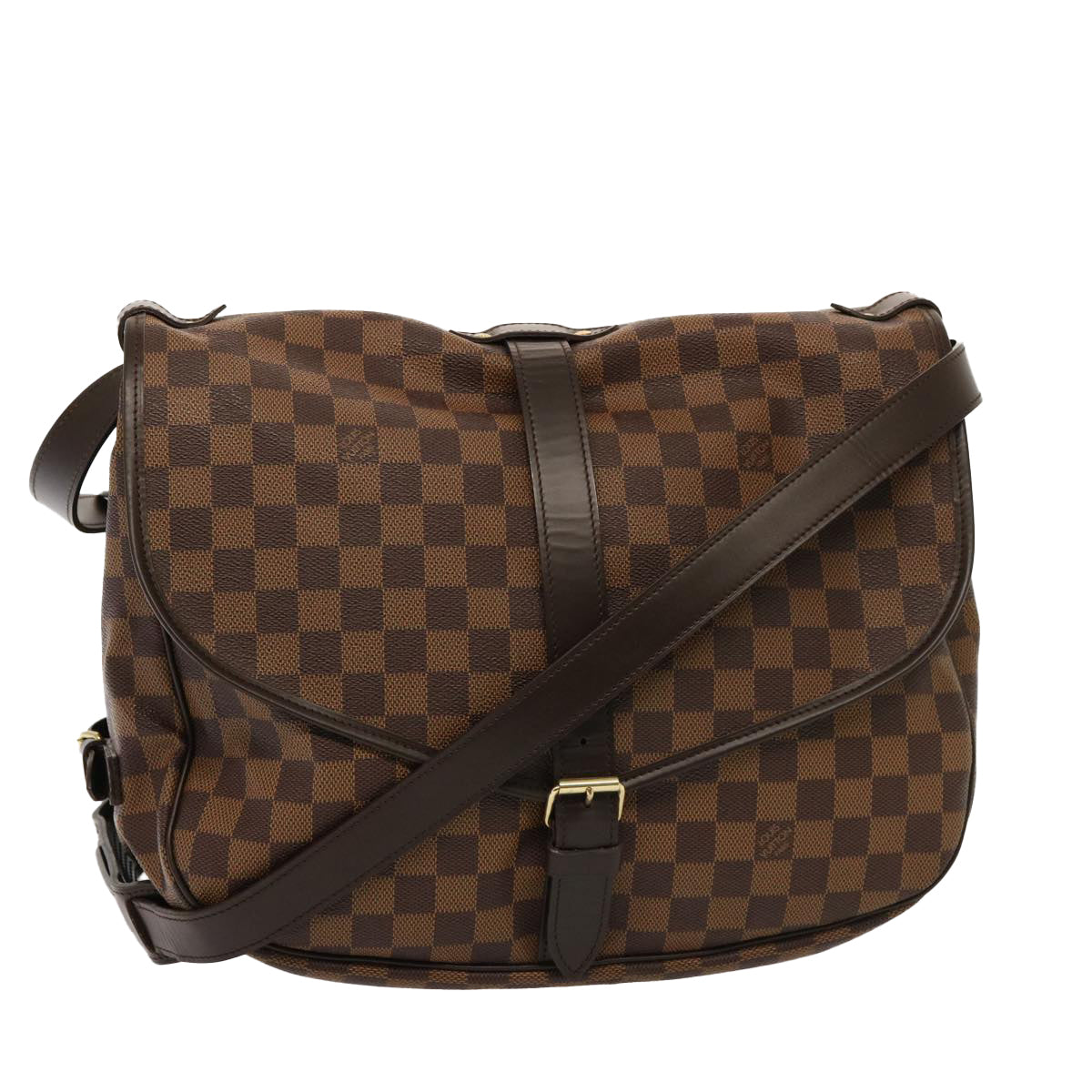 Louis Vuitton Saumur 35 Brown Canvas Shoulder Bag