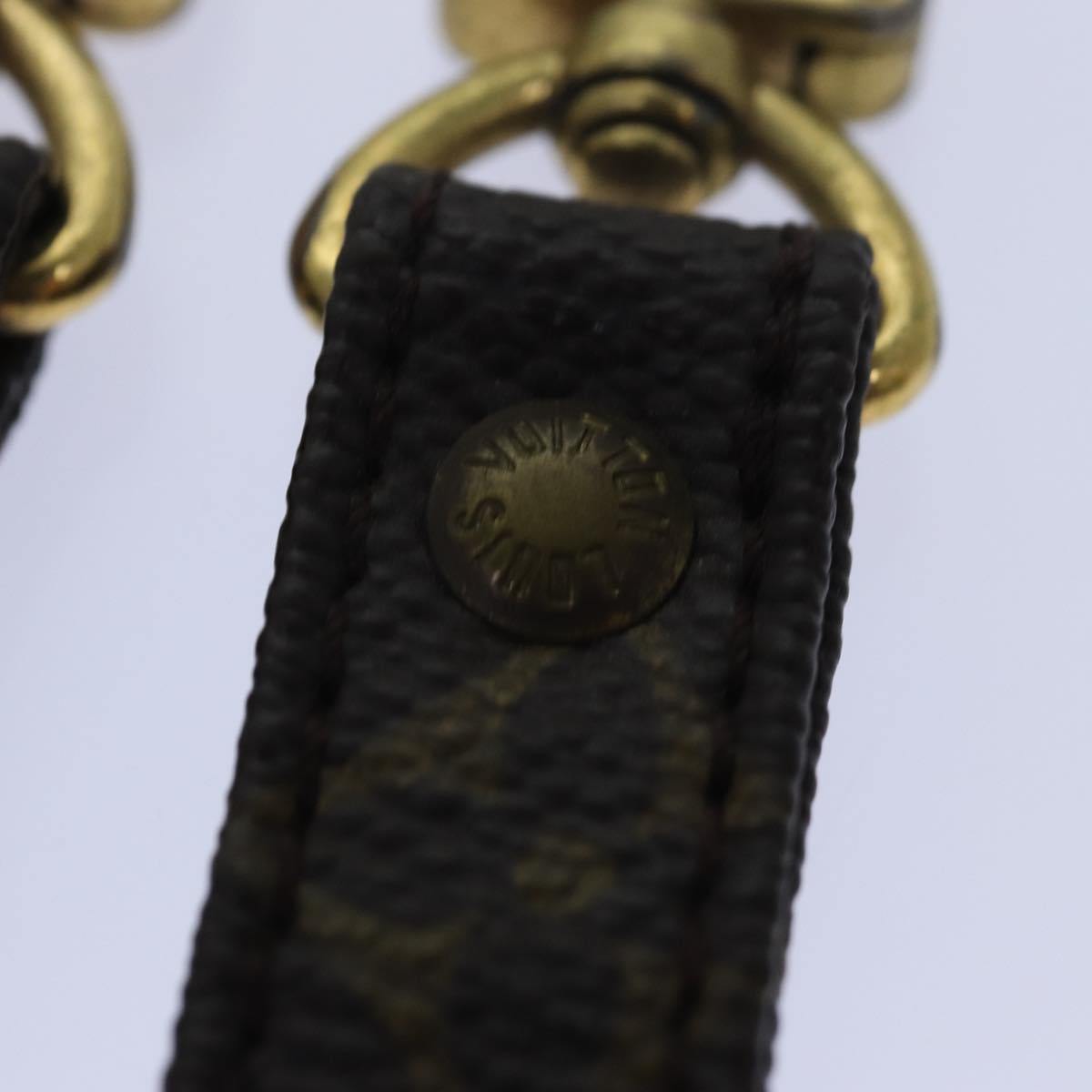 Louis Vuitton Shoulder Strap Brown Canvas Bag Jewelry