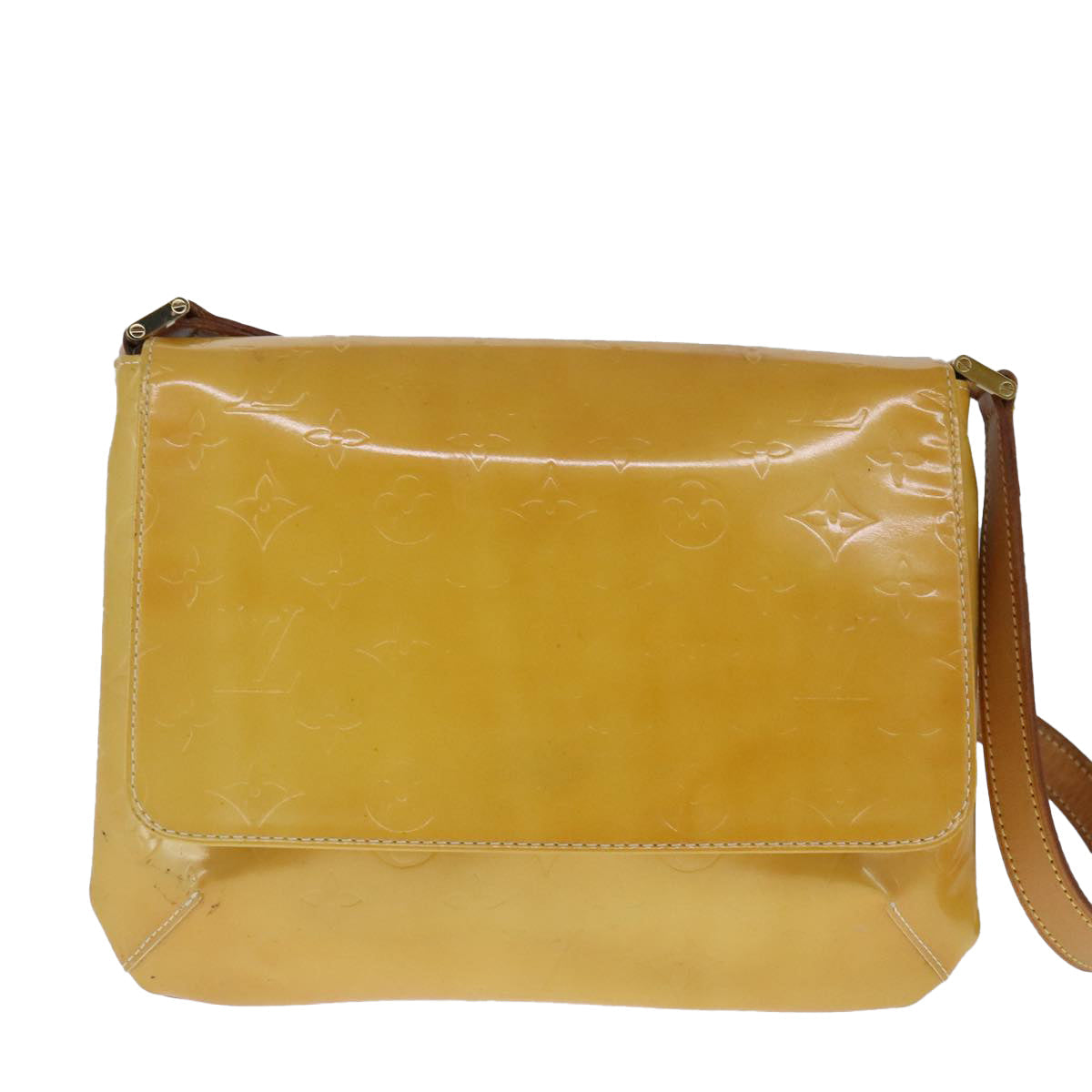 Louis Vuitton Thompson Street Beige Patent Leather Shoulder Bag