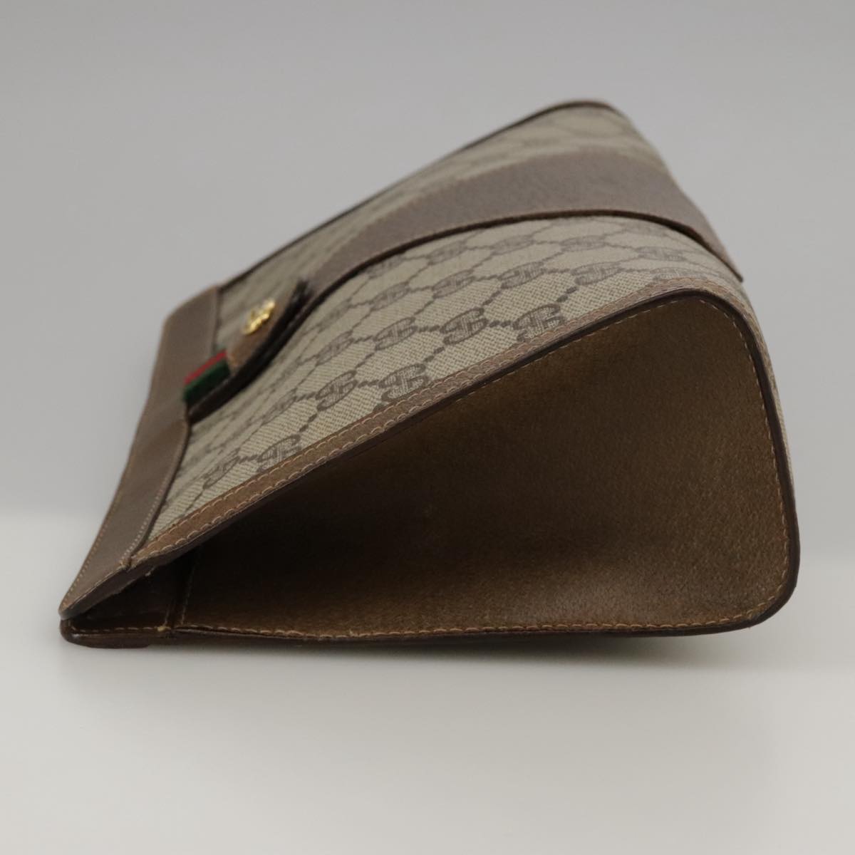 Gucci Ophidia Beige Canvas Clutch Bag