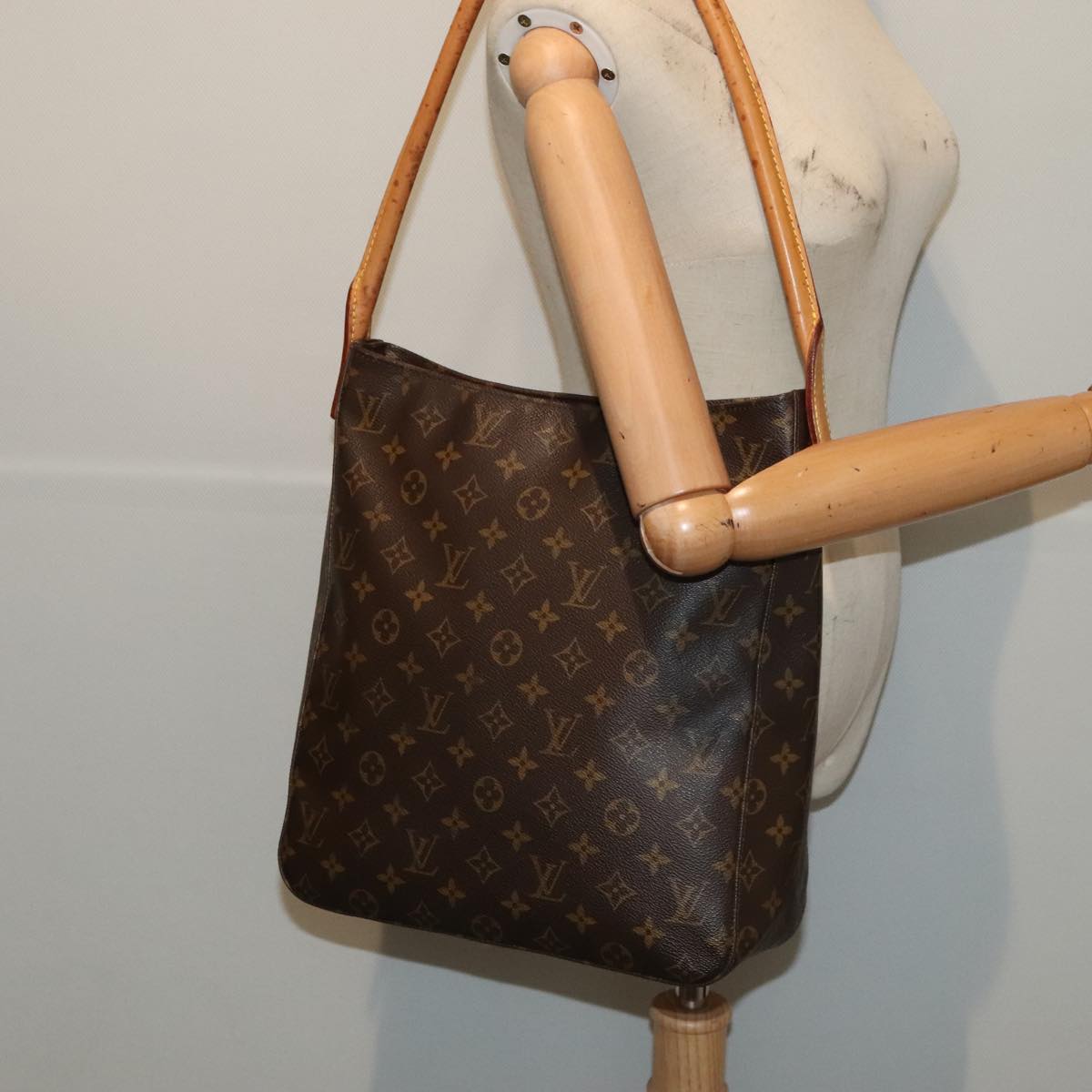 Louis Vuitton Looping Gm Brown Canvas Shoulder Bag