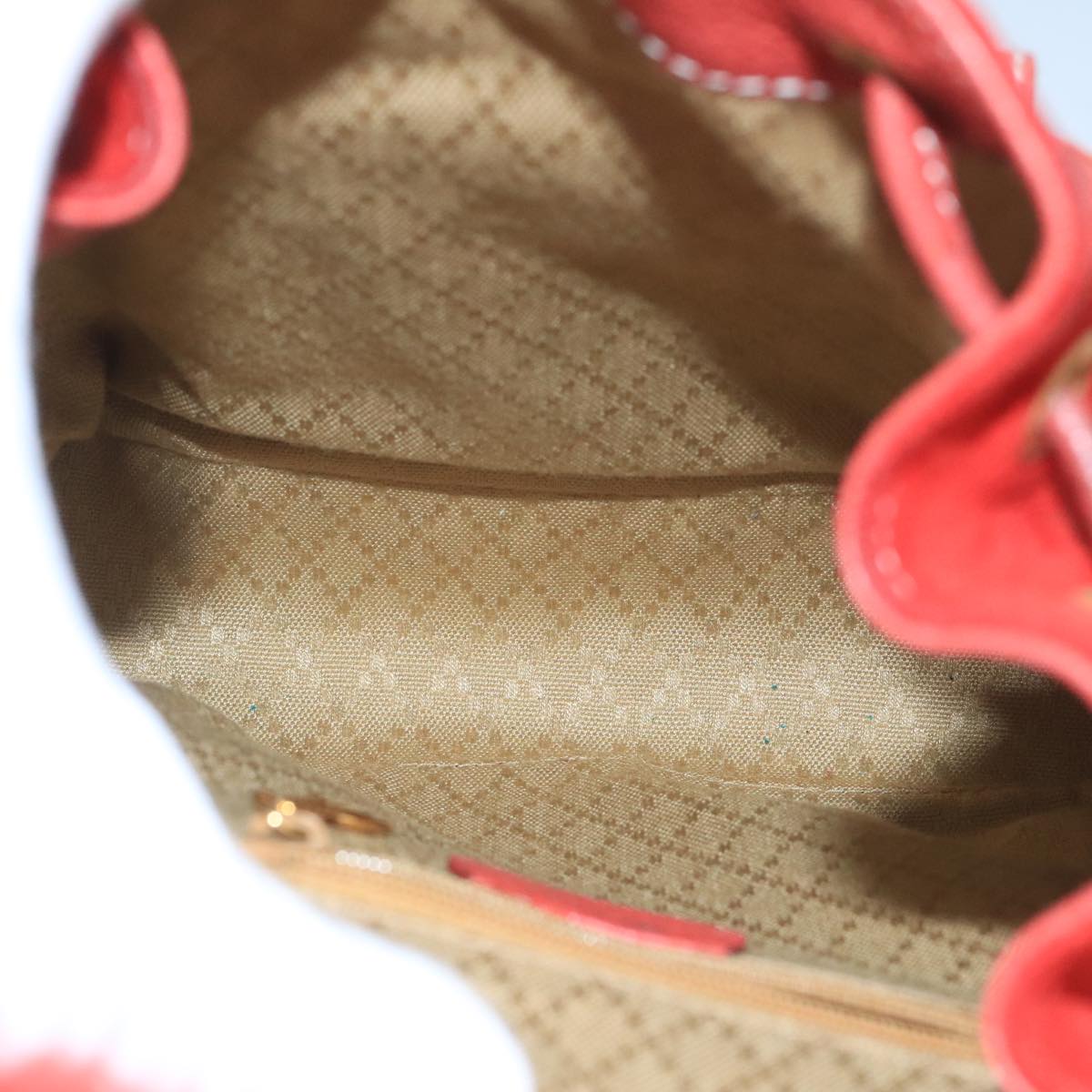 Gucci Bamboo Red Suede Backpack Bag