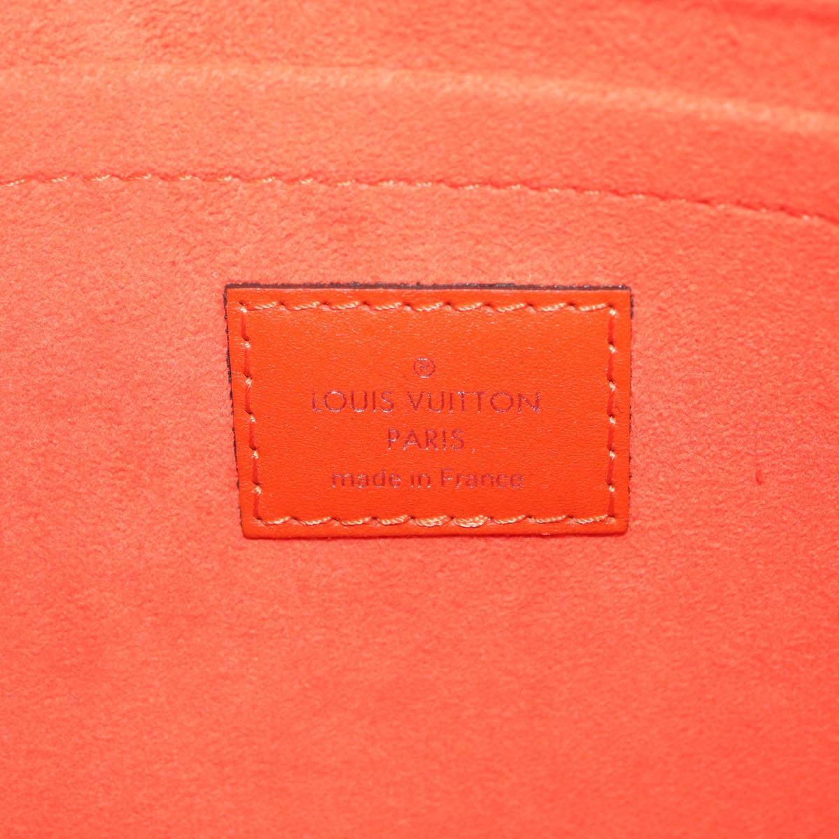 Louis Vuitton Neverfull Orange Leather Tote Bag