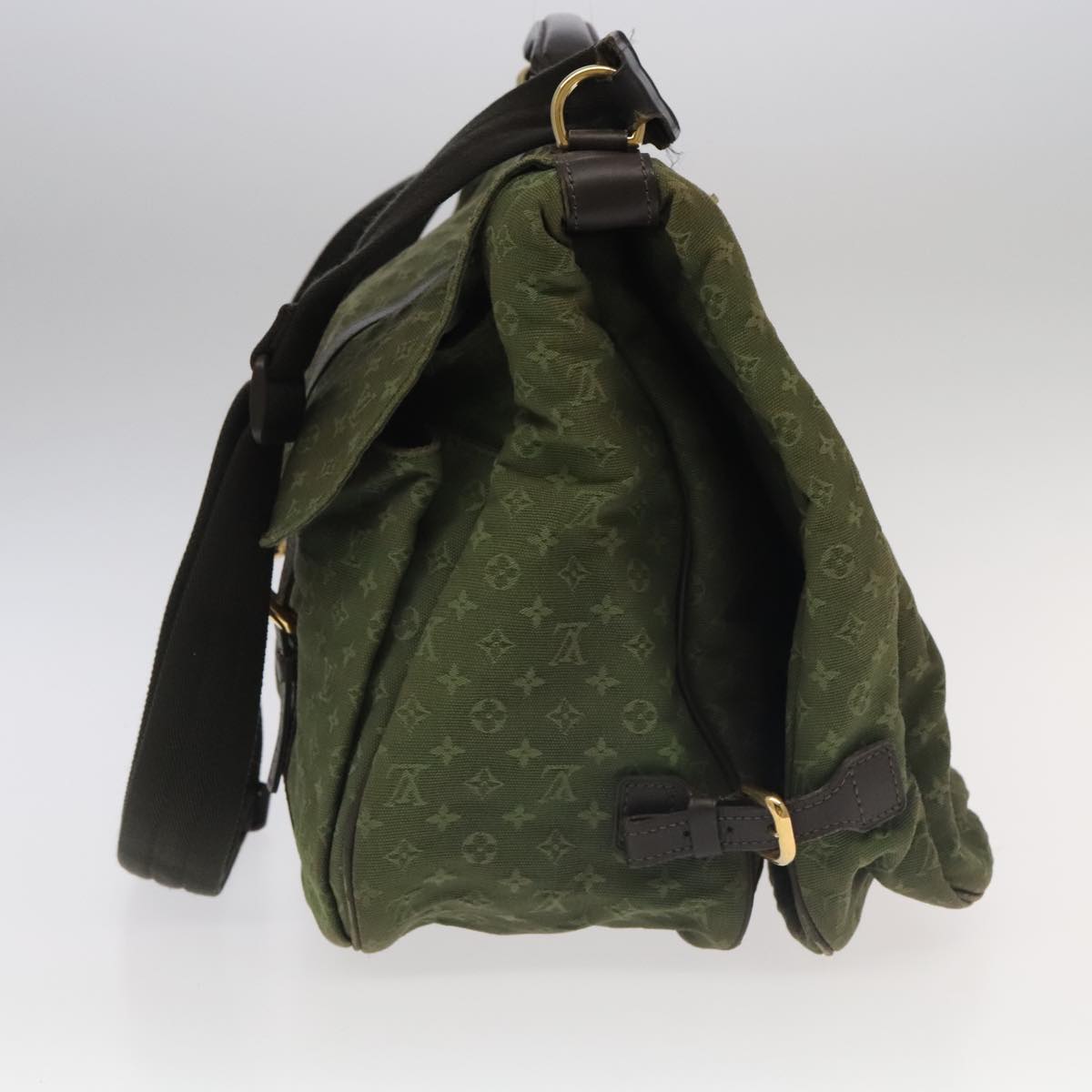 Louis Vuitton Denise Khaki Canvas Shoulder Bag