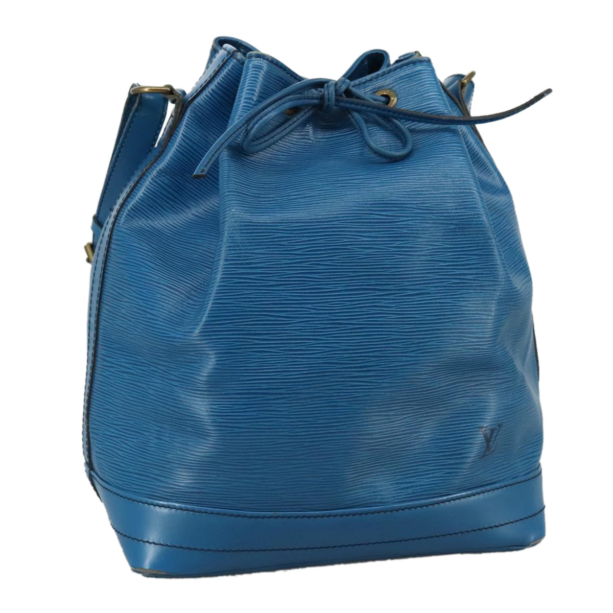 Louis Vuitton Noe Blue Leather Shoulder Bag