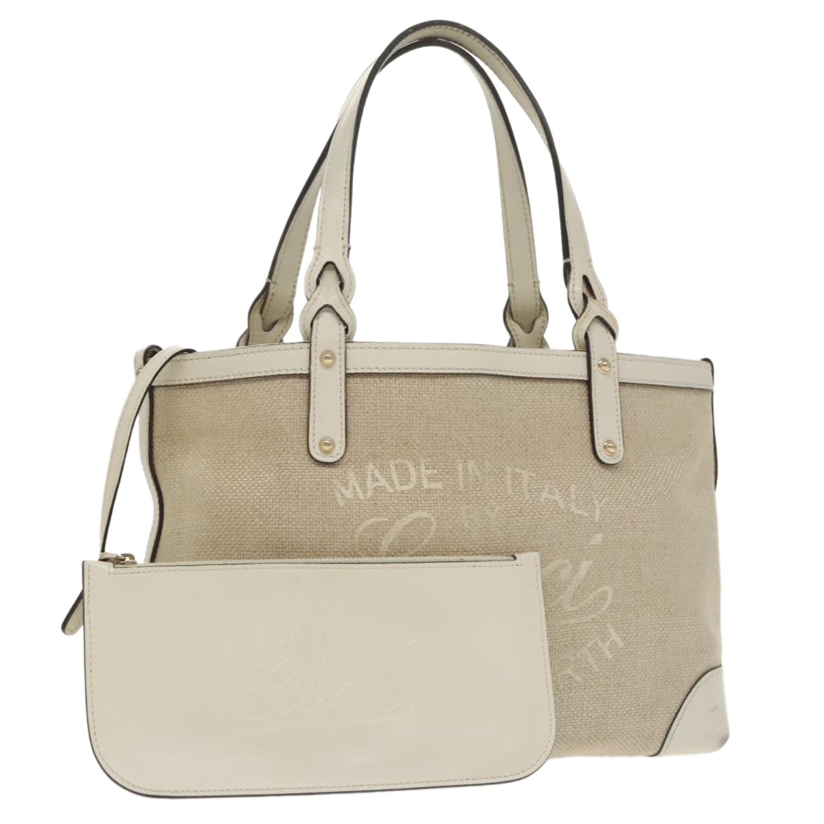 Gucci Beige Canvas Tote Bag