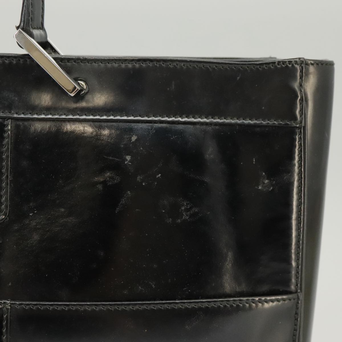 Gucci Black Patent Leather Tote Bag