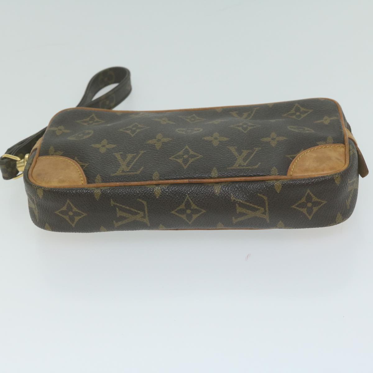 Louis Vuitton Marly Dragonne Brown Canvas Clutch Bag