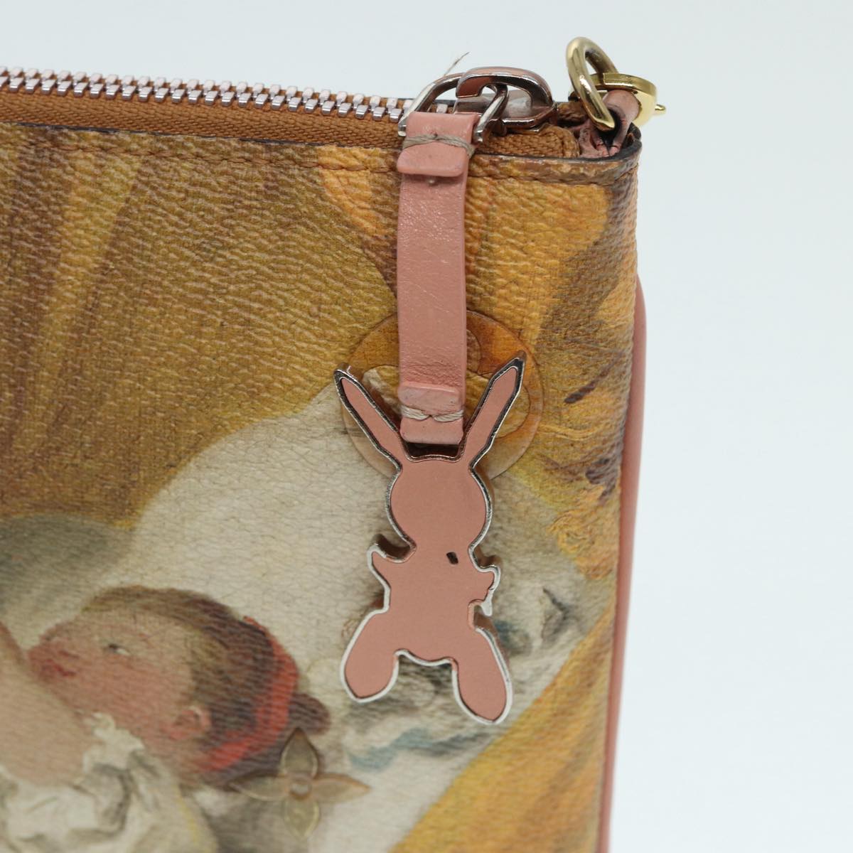 Louis Vuitton Pochette Plat Beige Leather Shoulder Bag