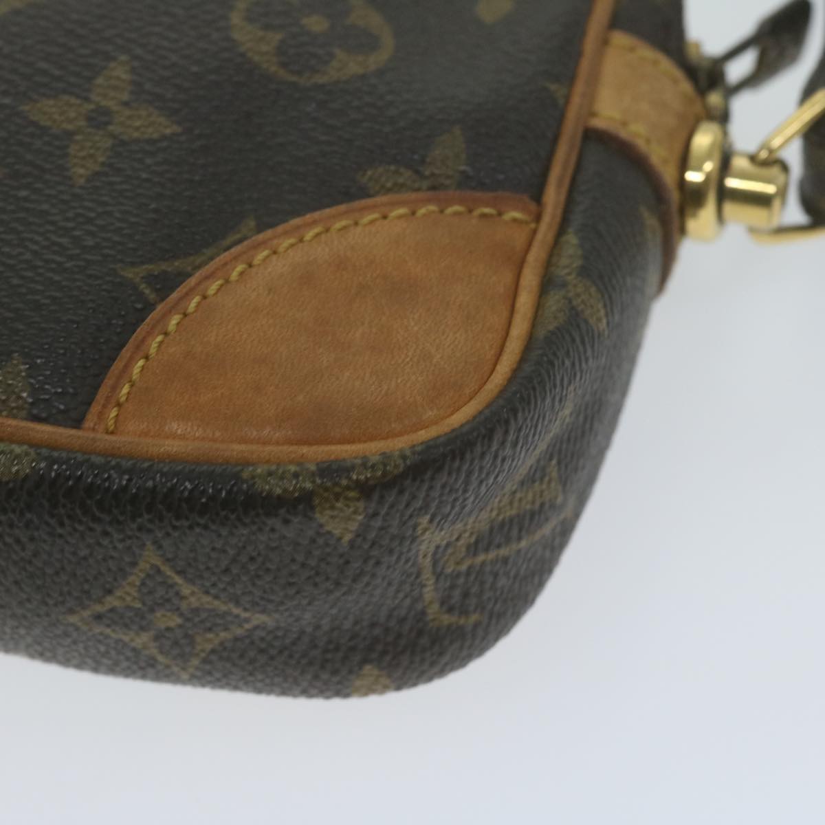 Louis Vuitton Marly Dragonne Brown Canvas Clutch Bag