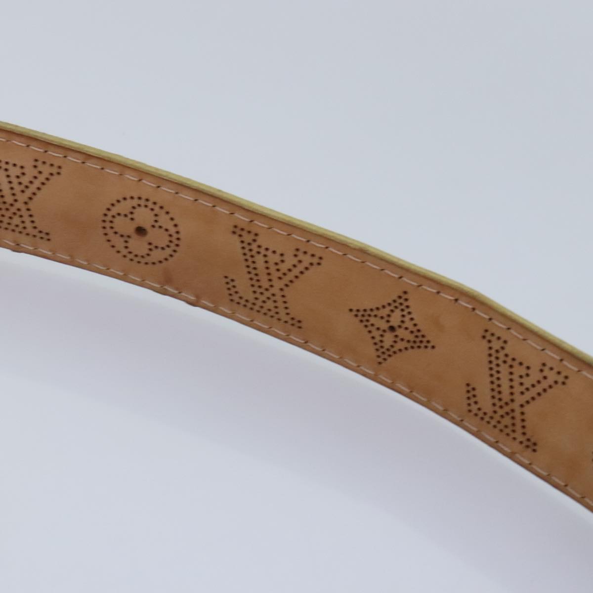 Louis Vuitton Mahina Gold Leather Belt