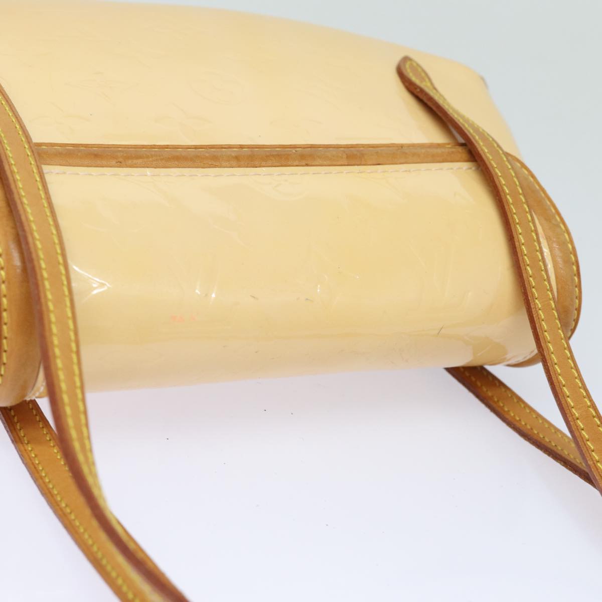 Louis Vuitton Biscayne Bay Camel Patent Leather Shoulder Bag