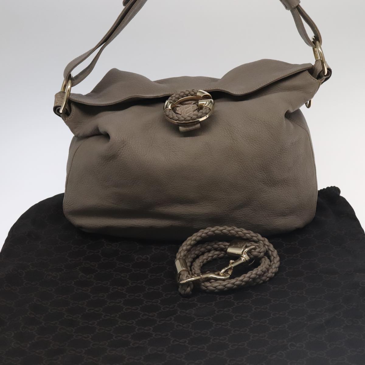 Gucci Hobo Brown Leather Shoulder Bag