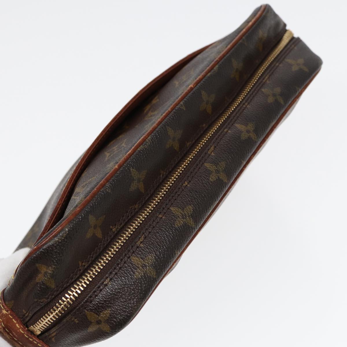 Louis Vuitton Compiegne 28 Brown Canvas Clutch Bag
