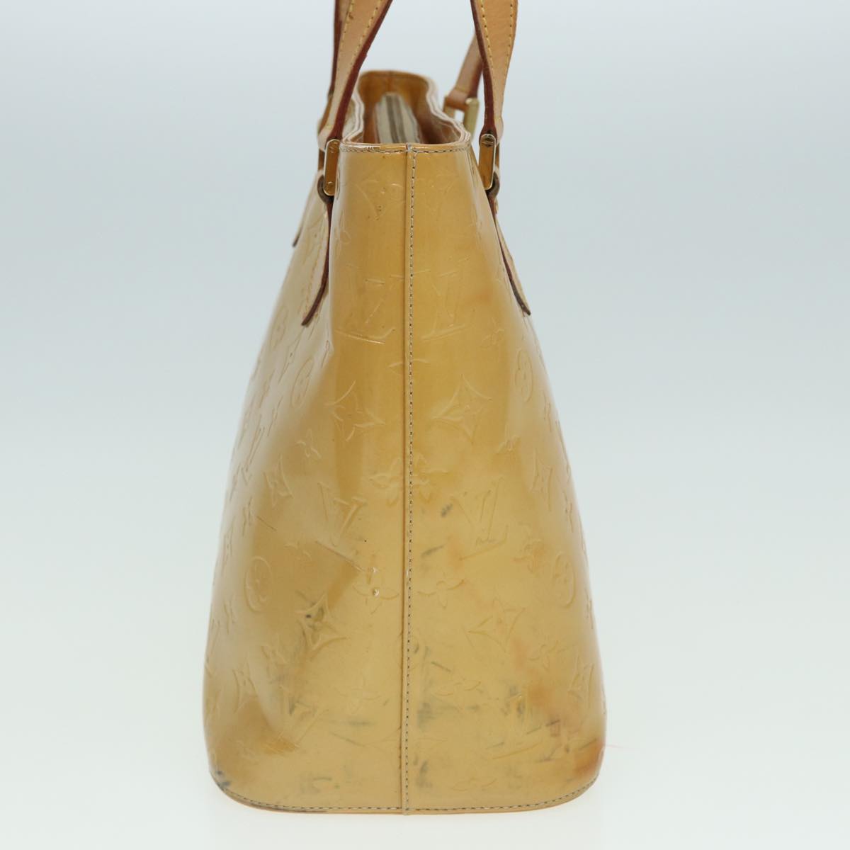 Louis Vuitton Houston Beige Patent Leather Handbag