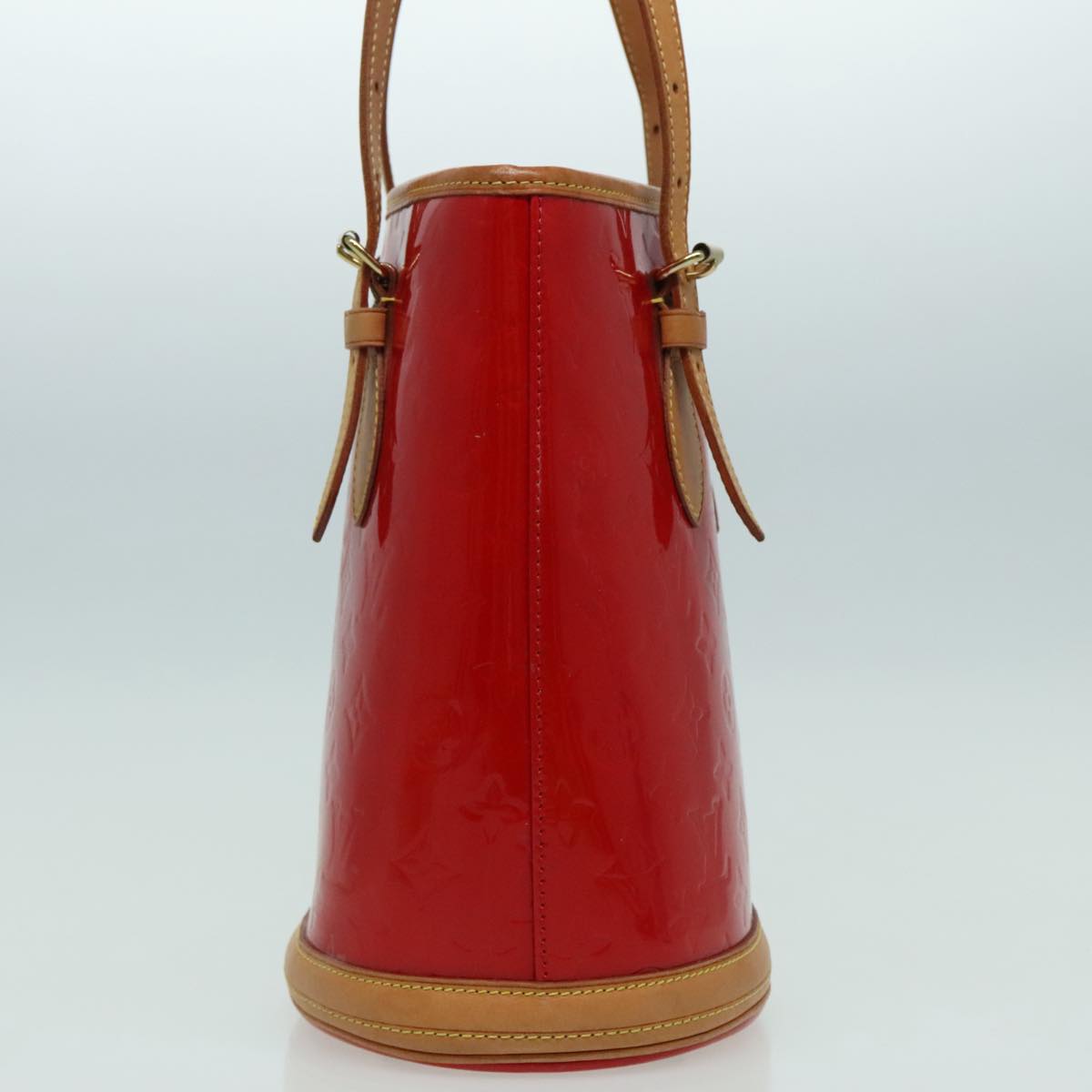 Louis Vuitton Bucket Red Patent Leather Tote Bag