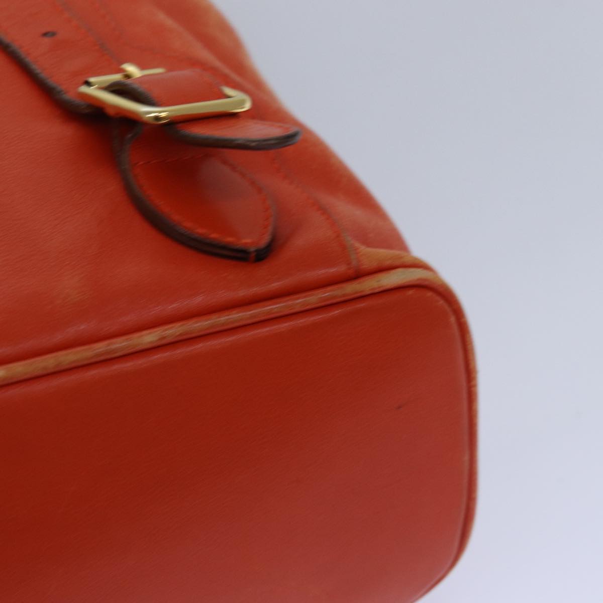 Gucci Bamboo Orange Leather Backpack Bag