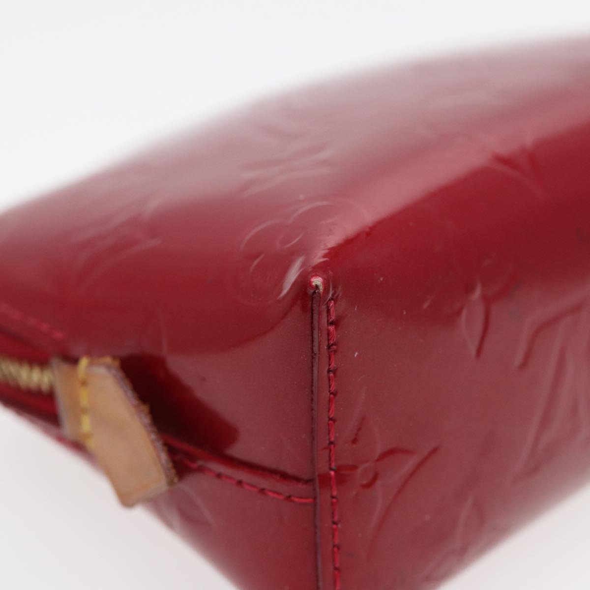 Louis Vuitton Cosmetic Pouch Red Patent Leather Clutch Bag