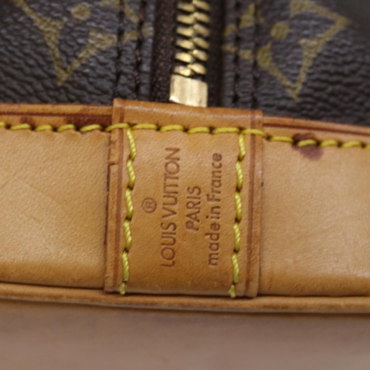 Louis Vuitton Alma Brown Canvas Handbag