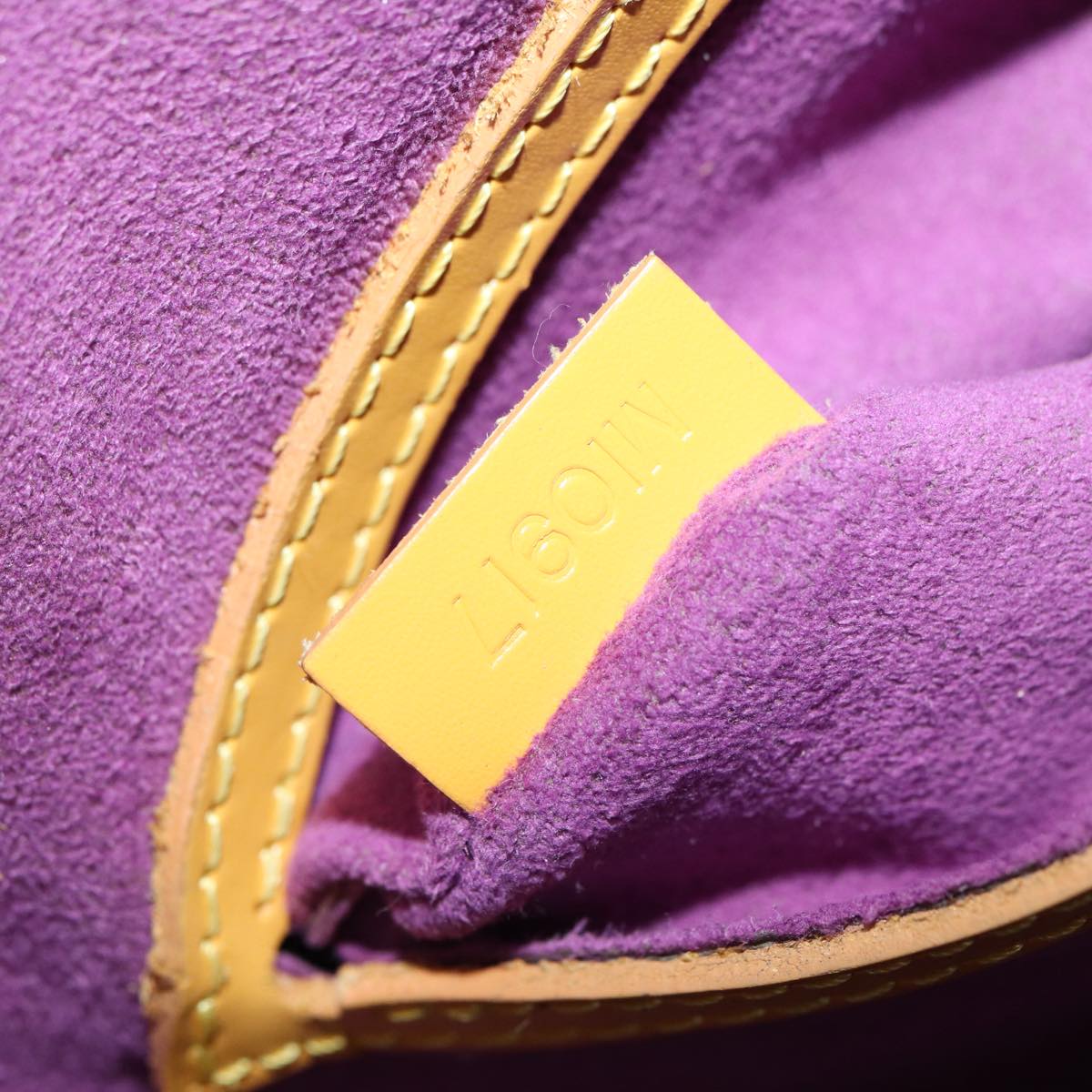 Louis Vuitton Alma Yellow Leather Handbag