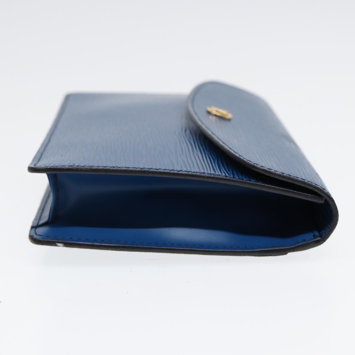 Louis Vuitton Montaigne Blue Leather Clutch Bag