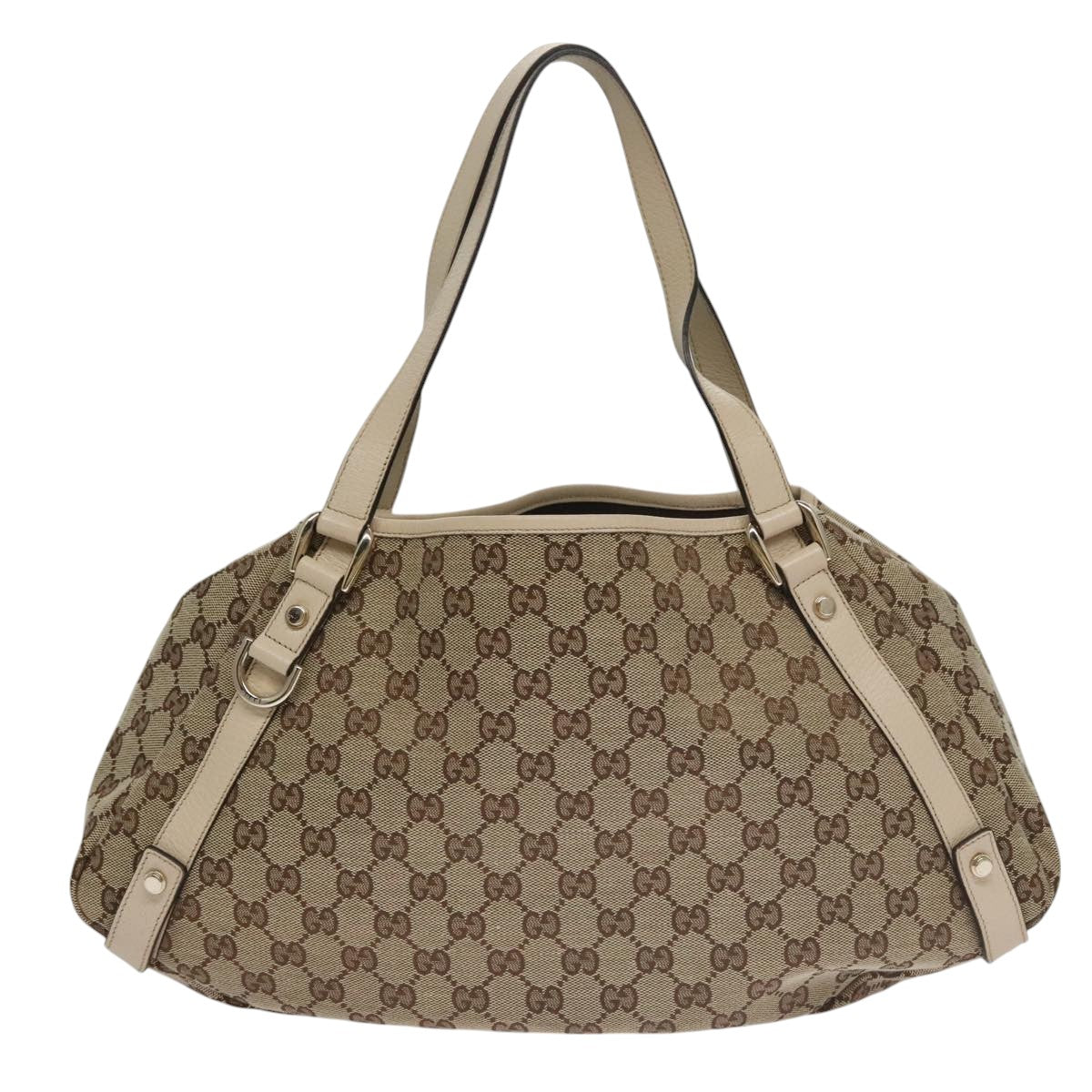 Gucci Abbey Beige Canvas Tote Bag