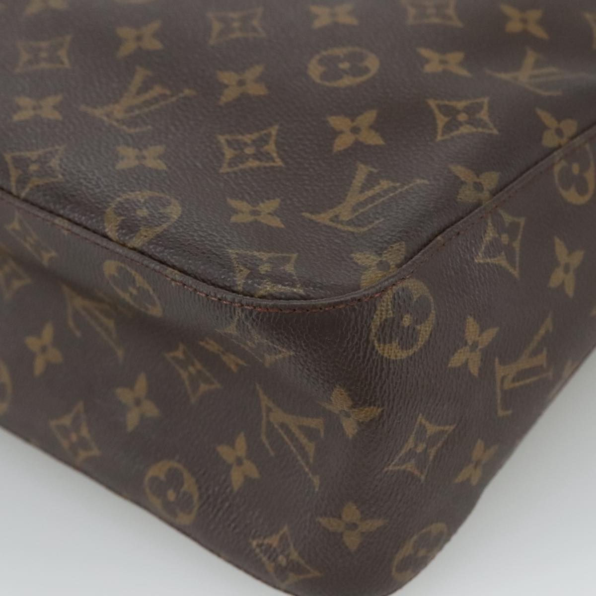 Louis Vuitton Looping Gm Brown Canvas Shoulder Bag