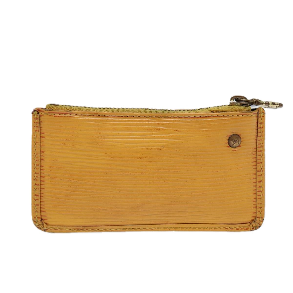 Louis Vuitton Pochette Clés Yellow Leather Wallet