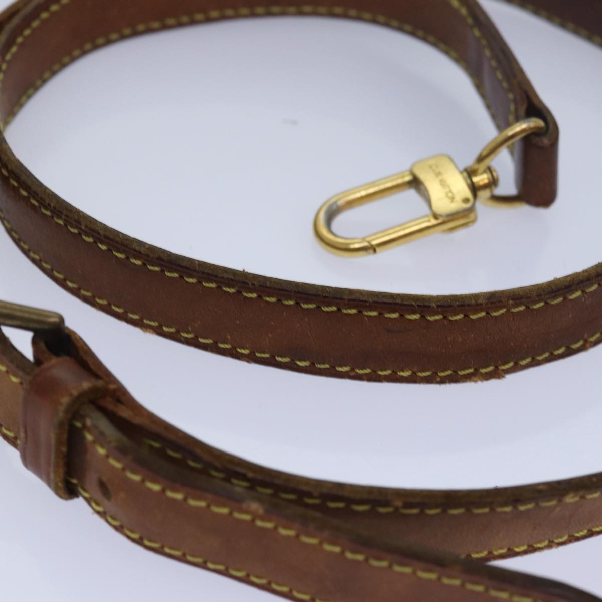 Louis Vuitton Shoulder Strap Brown Leather Bag Jewelry