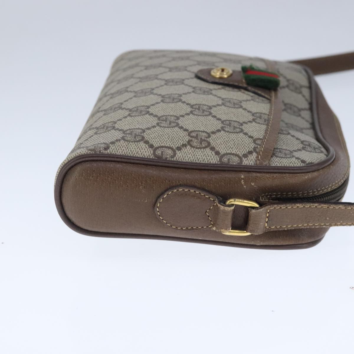 Gucci Sherry Beige Canvas Shoulder Bag
